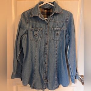 Adjustable Fitted - Relaxed Denim Shirt
